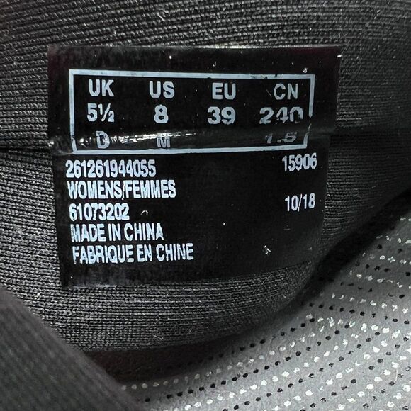 Clarks Cloudsteppers Arla Glison Sandals‎ Women's 8 Black Grey Wedge Flip Flops - Picture 8 of 8